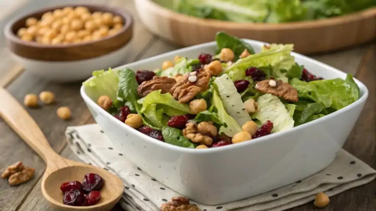 Lettuce Cranberry Nuts Chickpea Salad Recipe
