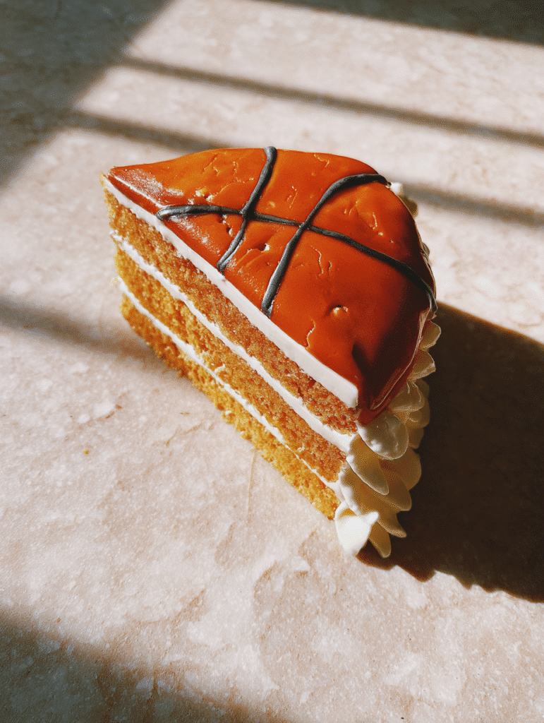 basketball cake slice