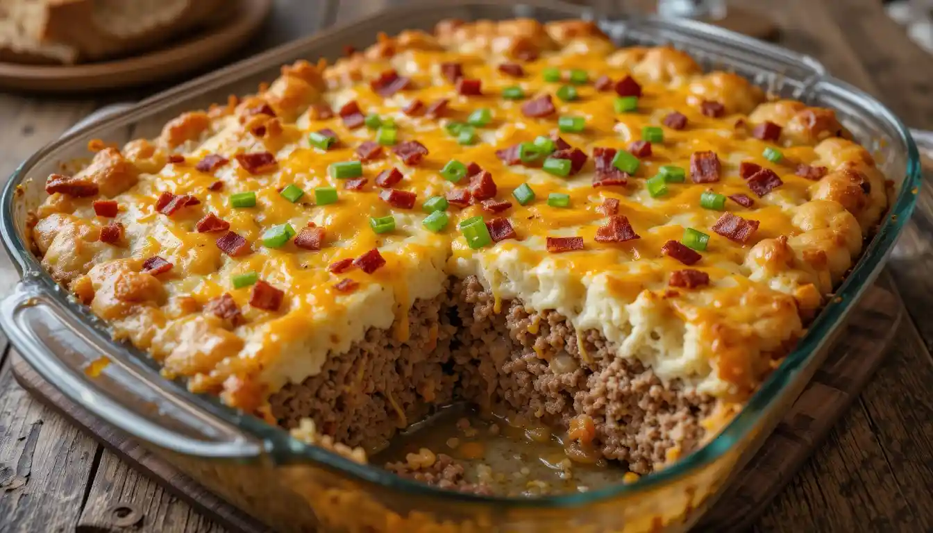 cowboy meatloaf and potato casserole