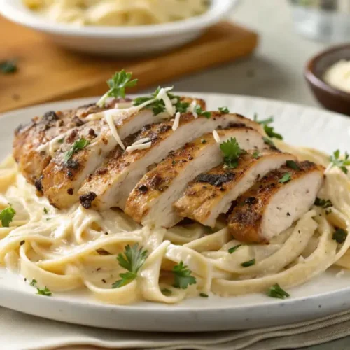Copycat Zatarain’s Blackened Chicken Alfredo – But Way More Delicious Homemade blackened chicken Alfredo served over fettuccine with parsley and Parmesan