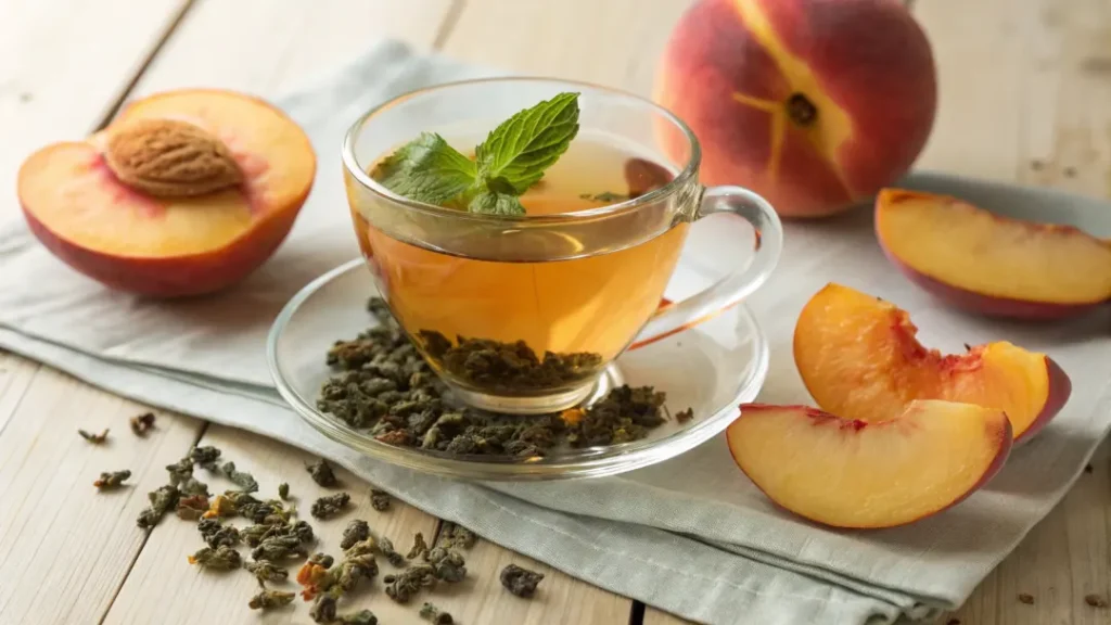 Peach oolong tea