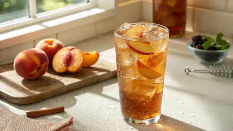 Peach oolong tea