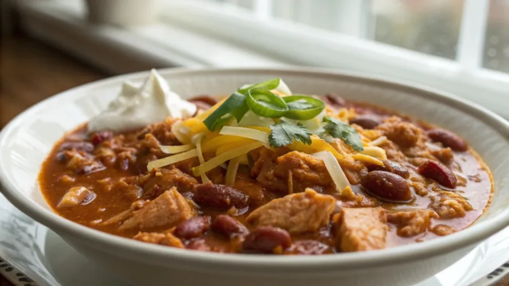 Buffalo chicken chili