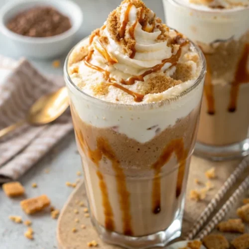 caramel ribbon crunch frappuccino