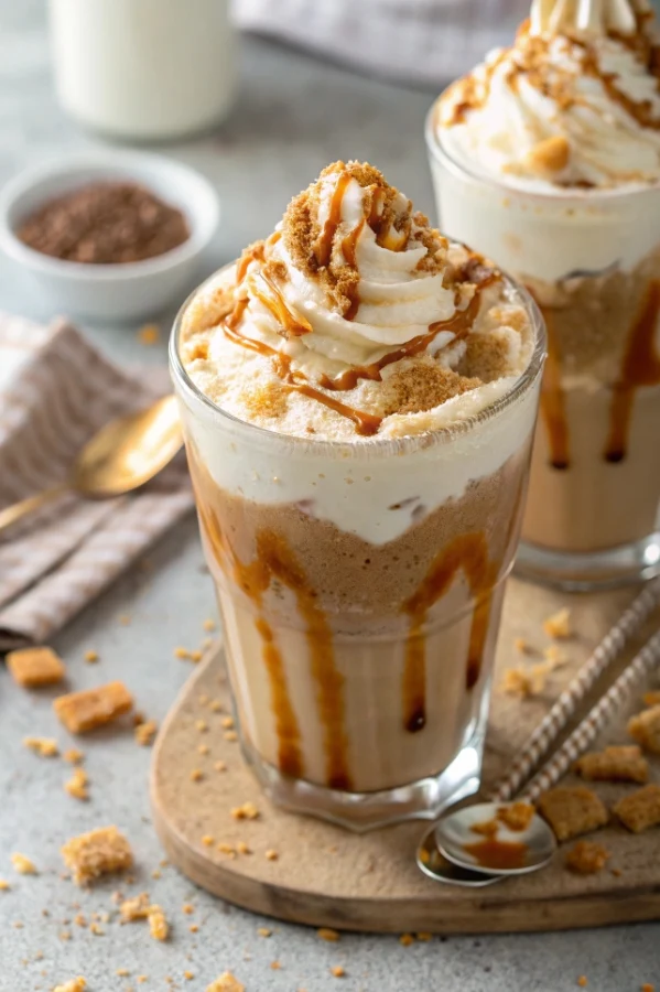 caramel ribbon crunch frappuccino