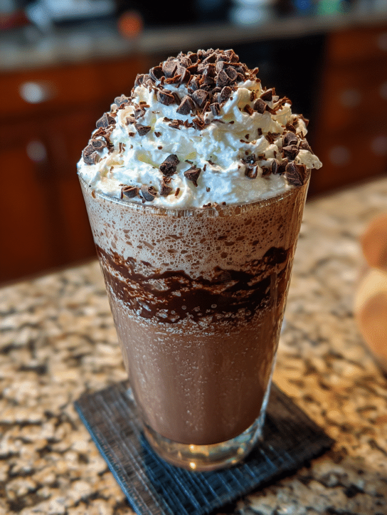 homemade Double Chocolate Chip Frappuccino