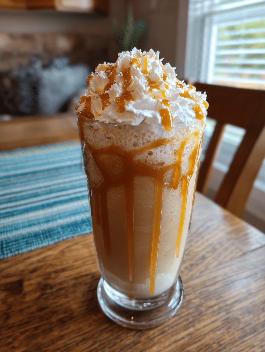homemade caramel frappuccino
