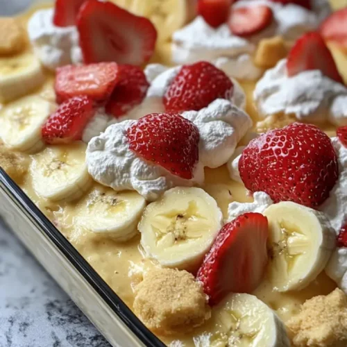 Strawberry banana pudding
