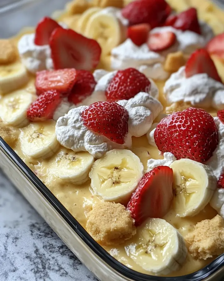 Strawberry banana pudding