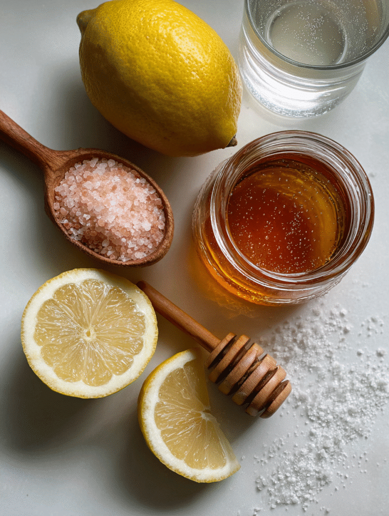 pink salt recipe pink salt recipe ingredients flat lay
