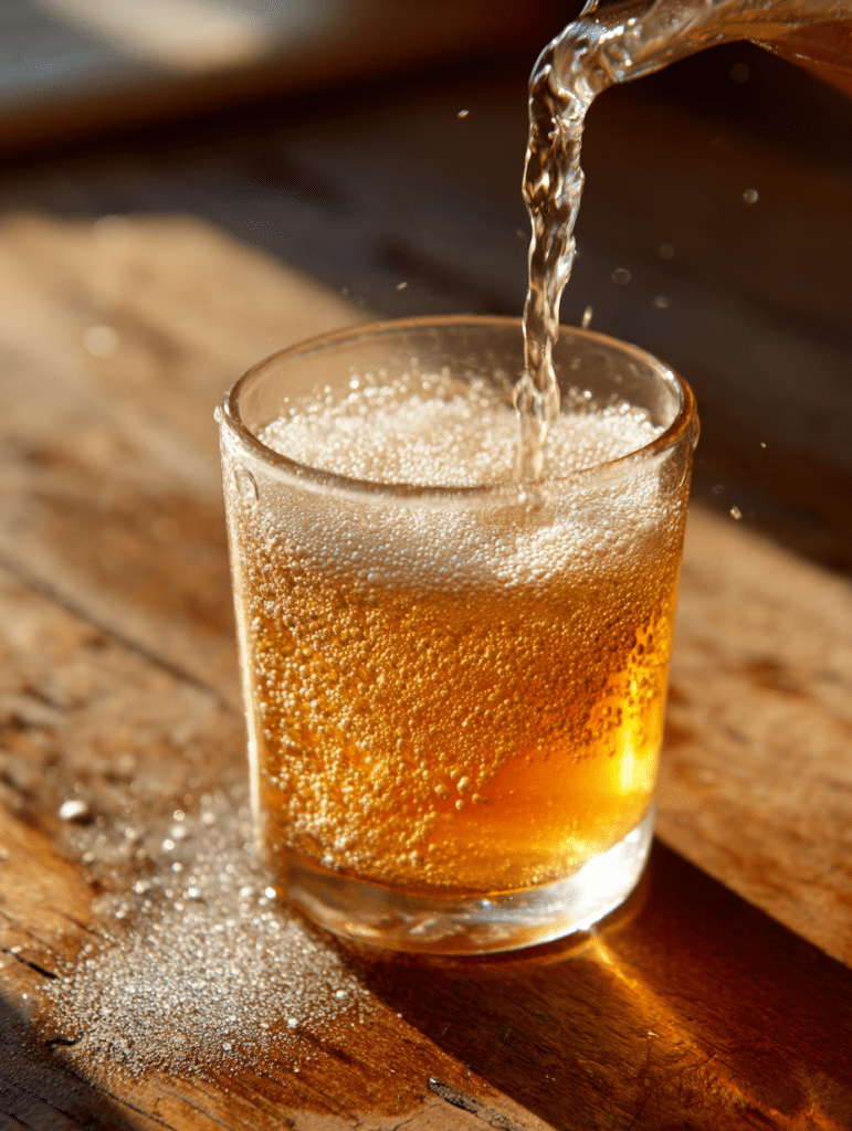 mixing baking soda weight loss recipe in glass