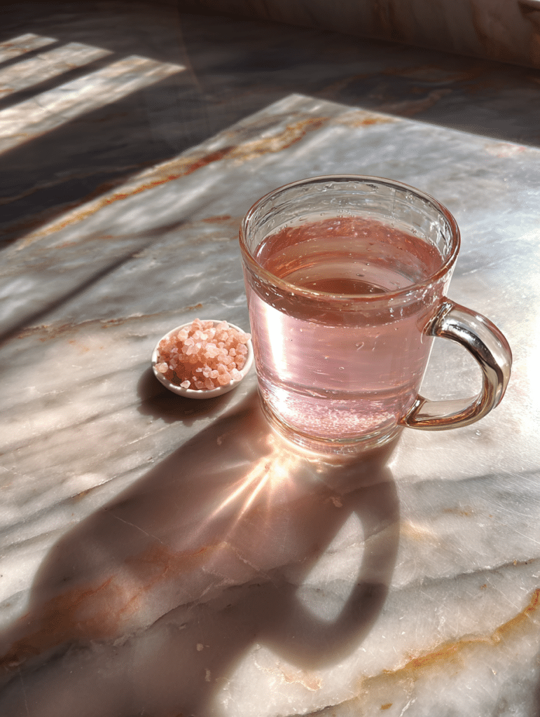 pink salt trick for neuropathy drink in glass