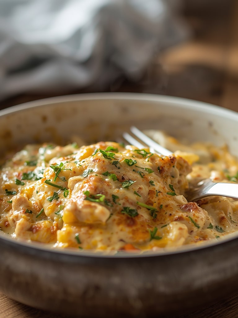chicken alfredo casserole